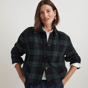 Madewell Flannel Boxy Shirt-Jacket in Plaid